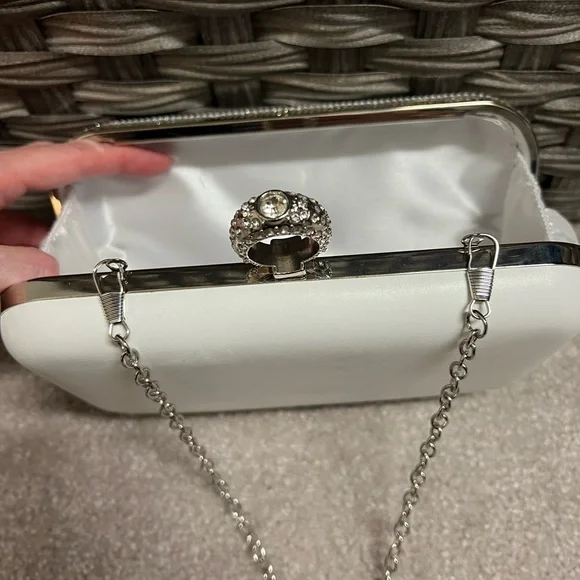 BRIDE beaded white clutch purse bag “bridal” wedding - Picture 5 of 5
